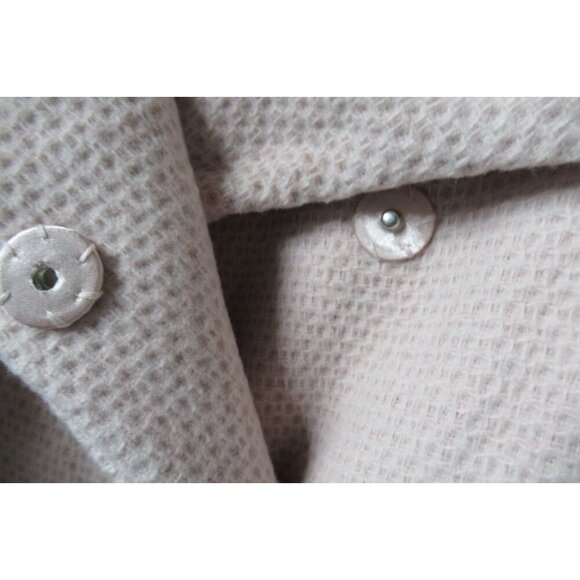 Steve Madden Wool Blend Waffle Knit Belted Peacoat Size 1X Light Blush Pink NEW - Picture 3 of 10